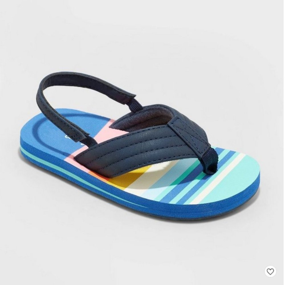 Toddler Shawn Slip-On Flip Flop Sandals - Cat & Jack™ Navy Multi